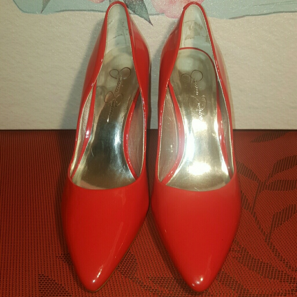 Jessica Simpson Cherry Red Patent Heels
